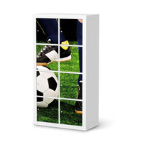 Folie für Möbel Fussballstar - IKEA Kallax Regal 8 Türen - weiss