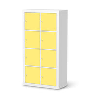 Folie für Möbel Gelb Light - IKEA Kallax Regal 8 Türen - weiss