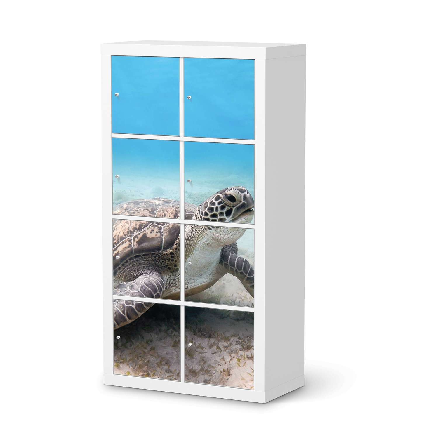 Folie für Möbel IKEA Kallax Regal 8 Türen - Design: Green Sea Turtle