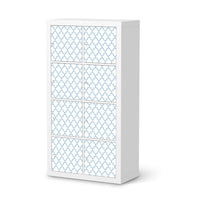 Folie für Möbel Retro Pattern - Blau - IKEA Kallax Regal 8 Türen - weiss