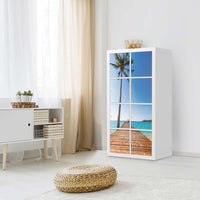 Folie für Möbel Caribbean - IKEA Kallax Regal 8 Türen - Wohnzimmer