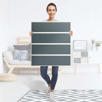 Folie für Möbel Blaugrau Light - IKEA Malm Kommode 4 Schubladen - Folie