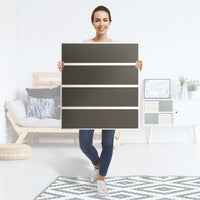 Folie für Möbel Braungrau Dark - IKEA Malm Kommode 4 Schubladen - Folie