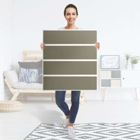 Folie für Möbel Braungrau Light - IKEA Malm Kommode 4 Schubladen - Folie