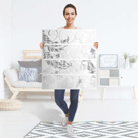 Folie für Möbel Florals Plain 2 - IKEA Malm Kommode 4 Schubladen - Folie