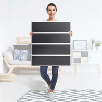 Folie für Möbel Grau Dark - IKEA Malm Kommode 4 Schubladen - Folie