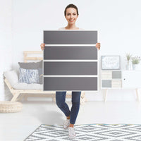 Folie für Möbel Grau Light - IKEA Malm Kommode 4 Schubladen - Folie