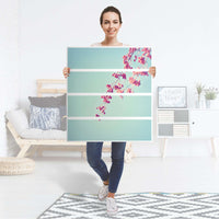 Folie für Möbel Ikebana für Anfänger - IKEA Malm Kommode 4 Schubladen - Folie