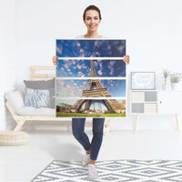 Folie für Möbel La Tour Eiffel - IKEA Malm Kommode 4 Schubladen - Folie