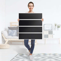 Folie für Möbel Schwarz - IKEA Malm Kommode 4 Schubladen - Folie