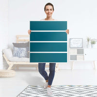 Folie für Möbel Türkisgrün Dark - IKEA Malm Kommode 4 Schubladen - Folie
