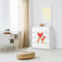 Folie für Möbel Füchslein - IKEA Malm Kommode 4 Schubladen - Schlafzimmer