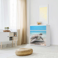 Folie für Möbel Green Sea Turtle - IKEA Malm Kommode 4 Schubladen - Schlafzimmer