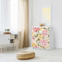Folie für Möbel Vintage Flowers - IKEA Malm Kommode 4 Schubladen - Schlafzimmer