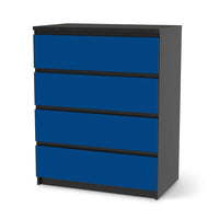 Folie für Möbel Blau Dark - IKEA Malm Kommode 4 Schubladen - schwarz