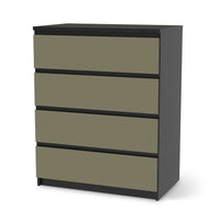 Folie für Möbel Braungrau Light - IKEA Malm Kommode 4 Schubladen - schwarz
