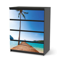 Folie für Möbel Caribbean - IKEA Malm Kommode 4 Schubladen - schwarz