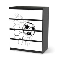 Folie für Möbel Eingenetzt - IKEA Malm Kommode 4 Schubladen - schwarz