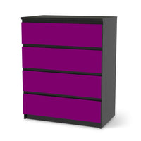 Folie für Möbel Flieder Dark - IKEA Malm Kommode 4 Schubladen - schwarz