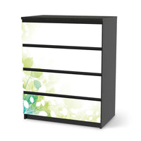 Folie für Möbel Flower Light - IKEA Malm Kommode 4 Schubladen - schwarz