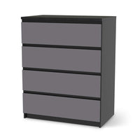Folie für Möbel Grau Light - IKEA Malm Kommode 4 Schubladen - schwarz