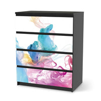 Folie für Möbel Holi Dust - IKEA Malm Kommode 4 Schubladen - schwarz