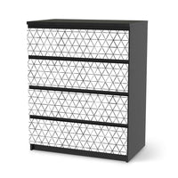 Folie für Möbel Mediana - IKEA Malm Kommode 4 Schubladen - schwarz
