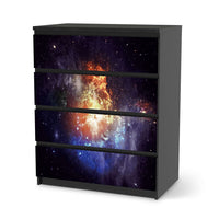 Folie für Möbel Nebula - IKEA Malm Kommode 4 Schubladen - schwarz