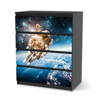 Folie für Möbel Outer Space - IKEA Malm Kommode 4 Schubladen - schwarz
