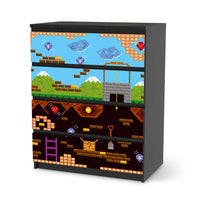 Folie für Möbel Pixelmania - IKEA Malm Kommode 4 Schubladen - schwarz
