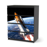 Folie für Möbel Space Traveller - IKEA Malm Kommode 4 Schubladen - schwarz