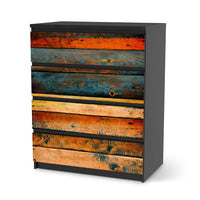 Folie für Möbel Wooden - IKEA Malm Kommode 4 Schubladen - schwarz