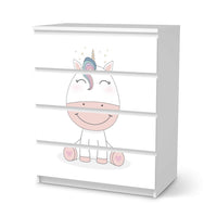 Folie für Möbel Baby Unicorn - IKEA Malm Kommode 4 Schubladen - weiss