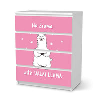 Folie für Möbel Dalai Llama - IKEA Malm Kommode 4 Schubladen - weiss