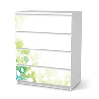 Folie für Möbel Flower Light - IKEA Malm Kommode 4 Schubladen - weiss