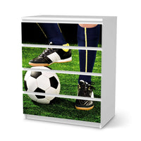 Folie für Möbel Fussballstar - IKEA Malm Kommode 4 Schubladen - weiss