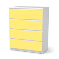 Folie für Möbel Gelb Light - IKEA Malm Kommode 4 Schubladen - weiss