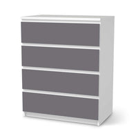 Folie für Möbel Grau Light - IKEA Malm Kommode 4 Schubladen - weiss