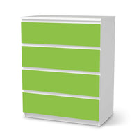 Folie für Möbel Hellgrün Dark - IKEA Malm Kommode 4 Schubladen - weiss