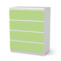 Folie für Möbel Hellgrün Light - IKEA Malm Kommode 4 Schubladen - weiss