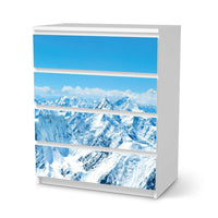 Folie für Möbel Himalaya - IKEA Malm Kommode 4 Schubladen - weiss