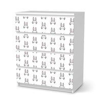 Folie für Möbel Hoppel - IKEA Malm Kommode 4 Schubladen - weiss