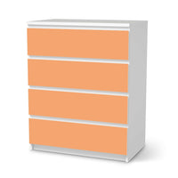 Folie für Möbel Orange Light - IKEA Malm Kommode 4 Schubladen - weiss