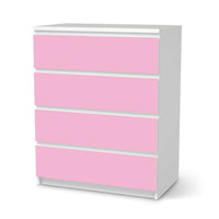 Folie für Möbel Pink Light - IKEA Malm Kommode 4 Schubladen - weiss