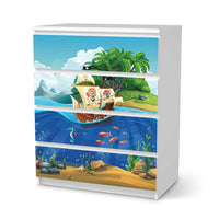 Folie für Möbel Pirates - IKEA Malm Kommode 4 Schubladen - weiss