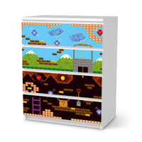 Folie für Möbel Pixelmania - IKEA Malm Kommode 4 Schubladen - weiss