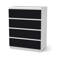 Folie für Möbel Schwarz - IKEA Malm Kommode 4 Schubladen - weiss