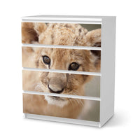 Folie für Möbel Simba - IKEA Malm Kommode 4 Schubladen - weiss