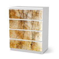 Folie für Möbel Unterholz - IKEA Malm Kommode 4 Schubladen - weiss