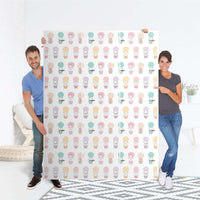 Folie für Möbel Flying Animals - IKEA Pax Schrank 201 cm Höhe - 3 Türen - Folie